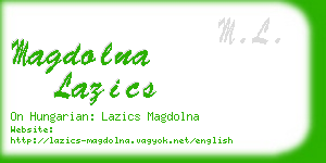 magdolna lazics business card